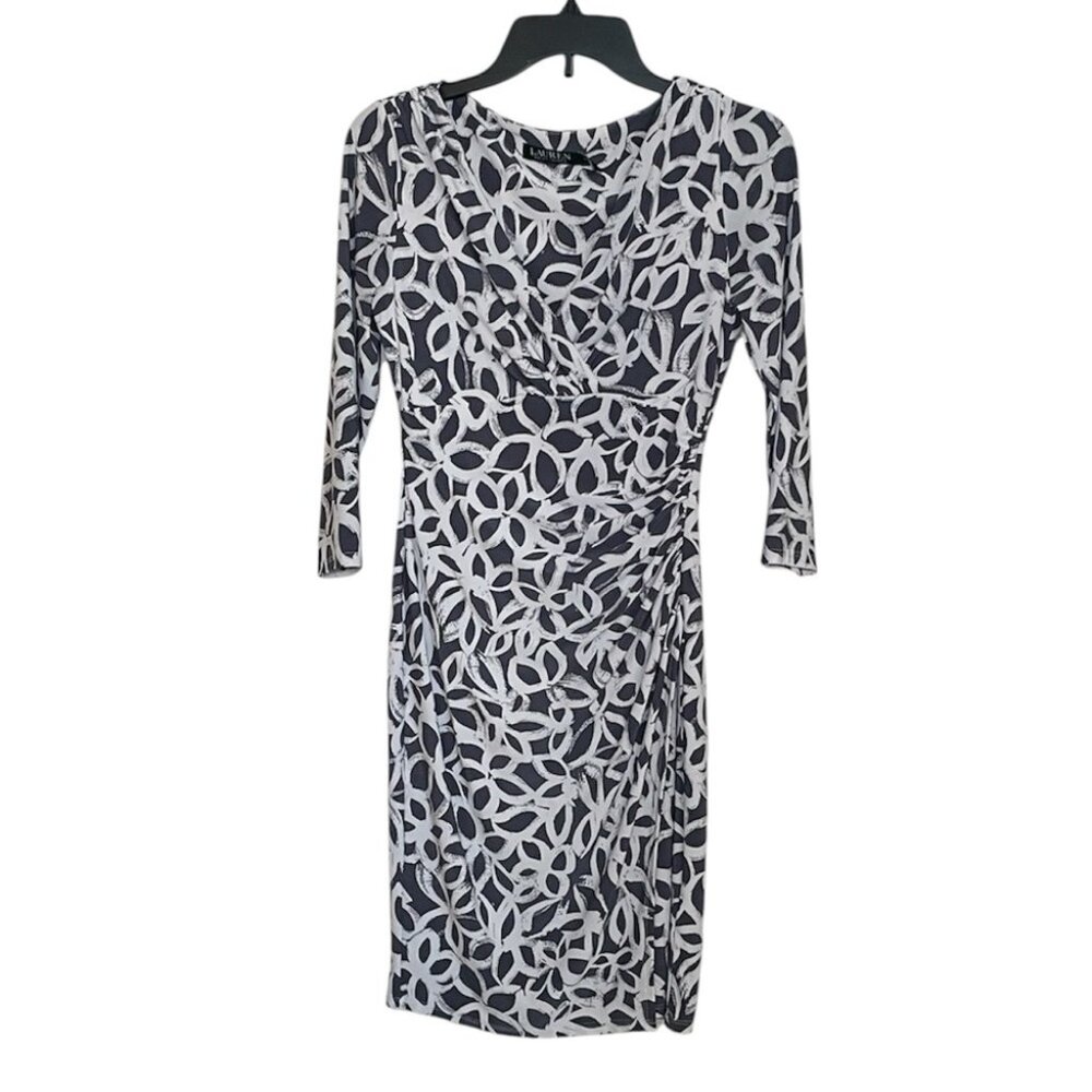 Lauren Ralph Lauren Floral Pattern Long Sleeve Dress sz 2 Pet